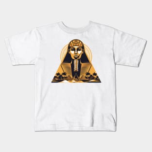 Ancient Egypt: Pharaohs, Pyramids, Golden Elegance: Modern Mythology in Ancient Grandeur Kids T-Shirt